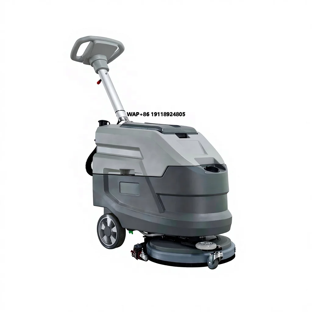 Walk -Behind Scrubber Floor Cleaning Machine for Supermarket Office Building Warranty 1Year