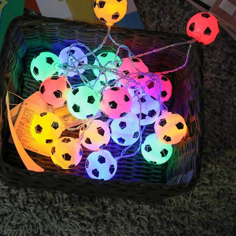 

Football String Light Plastic 6 Meter 40 LED Indoor Bedroom Birthday Party Decorative LED String Lights Sports Ball Lighting