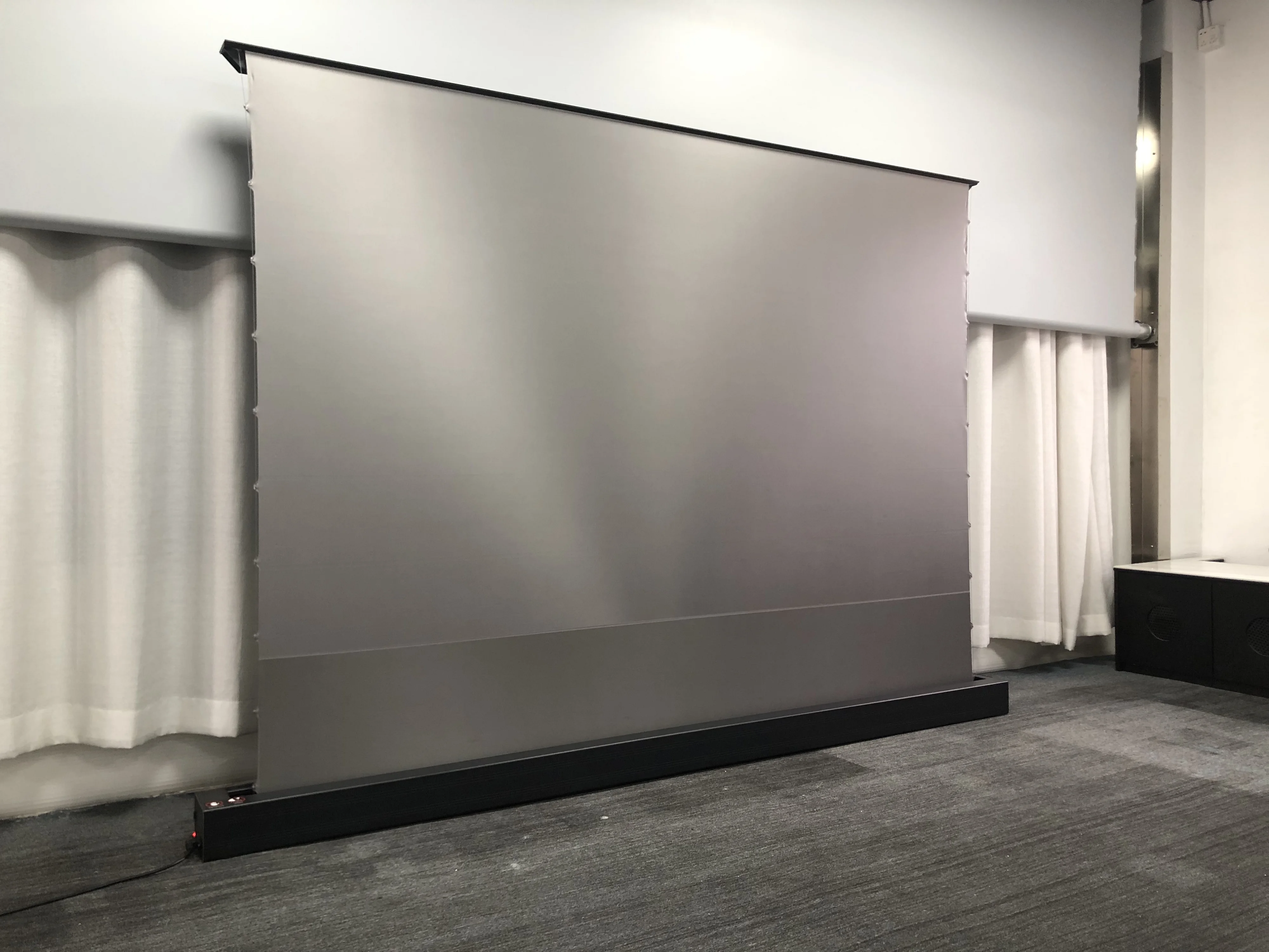 100/120 Inch 16:9 Fresnel ALR Motorized Floor Rising Projection Screen 4K HD For Long Throw Home Theater Projector