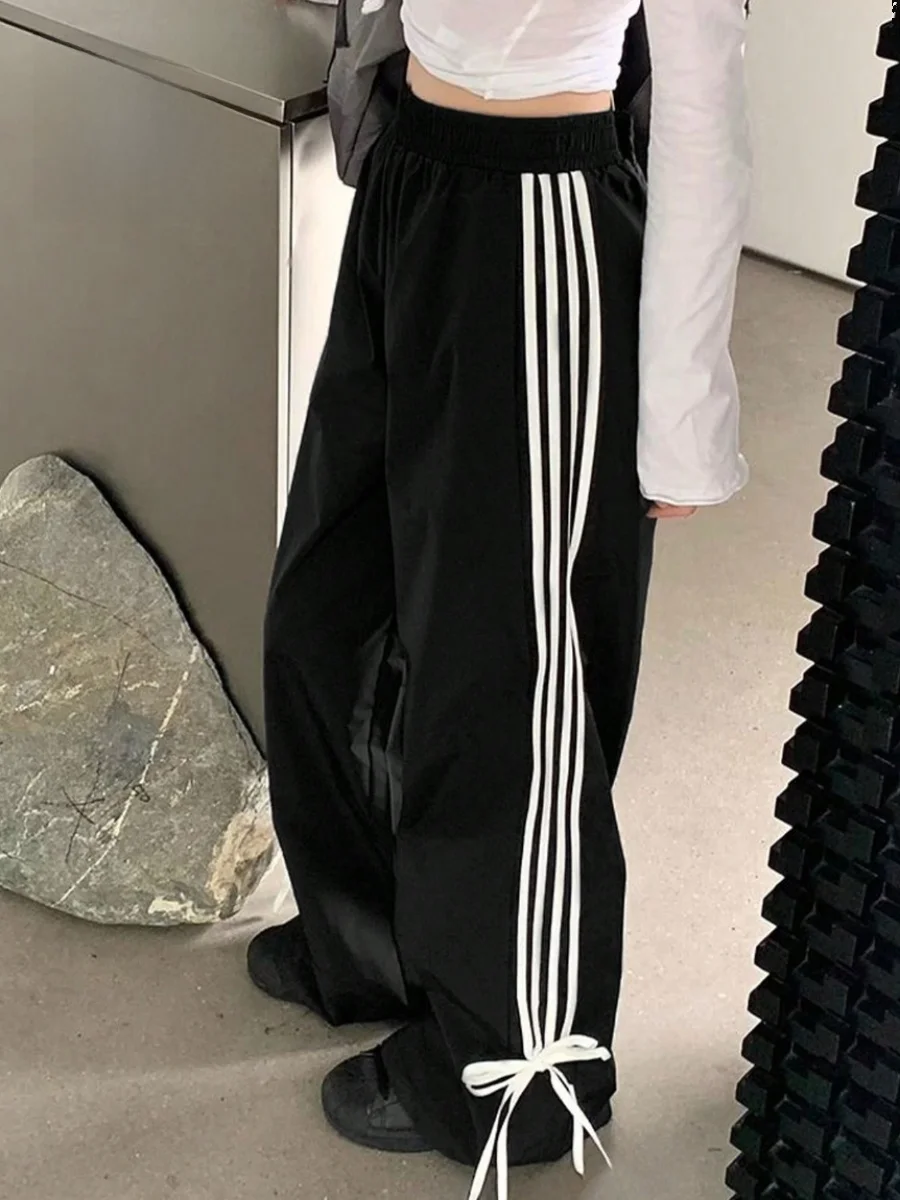 Stripe Oversize Y2k Street Fashion Sports Pants Fashion Straight Tube Pants Women's Sweatpants High Street Streetwear Vintage