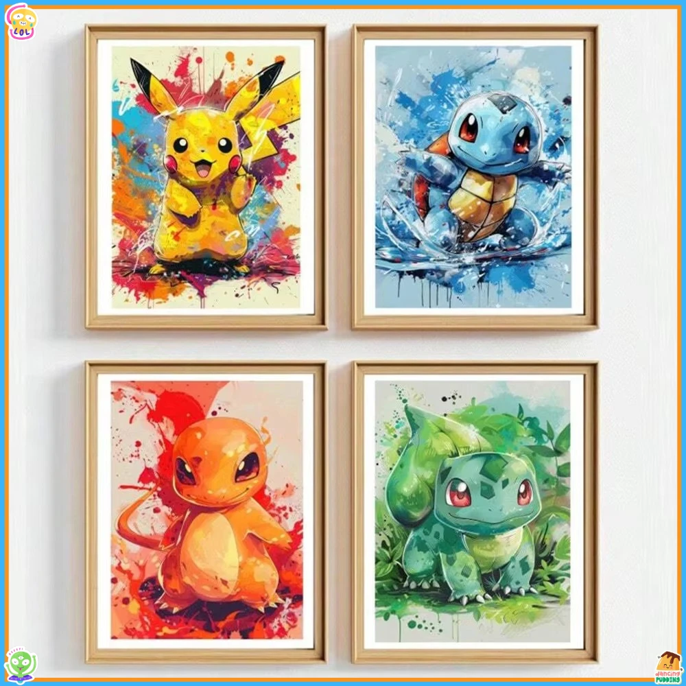 anime-pokemon-pikachu-charmander-bulbasaur-squirtle-cartaz-hd-pintura-em-tela-casa-sala-de-estar-pintura-arte-da-parede-presente-das-criancas