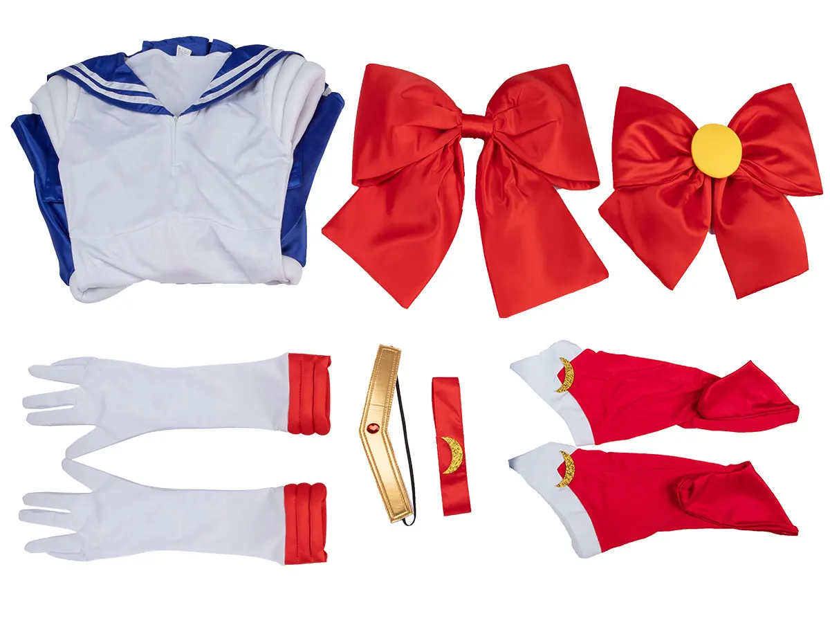 Anime Sailor Tsukino Usagi Serena Cosplay Costume Dress Kids Adults Uniform mp000139