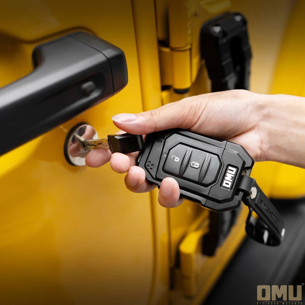 Car Key Case Cover Buckle Key Decoration Flip Style Magnet Attraction Aluminum Magnesium Alloy For Jeep Wrangler JL/JT OMU 013