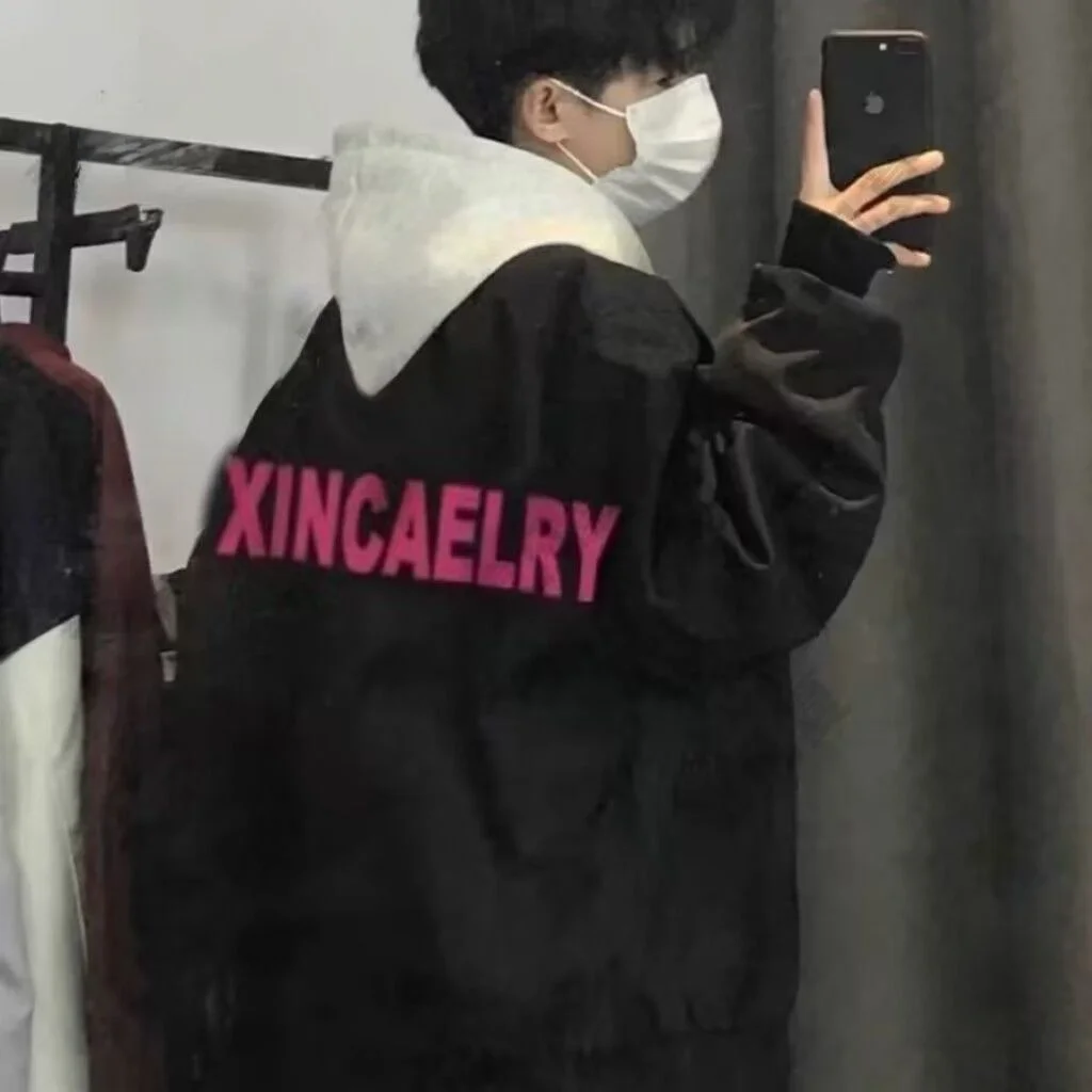 

Trendy Pilot Letter Print Jaet Outerwear Men's Women's Thin American Retro Spring Summer Baseball orm Top