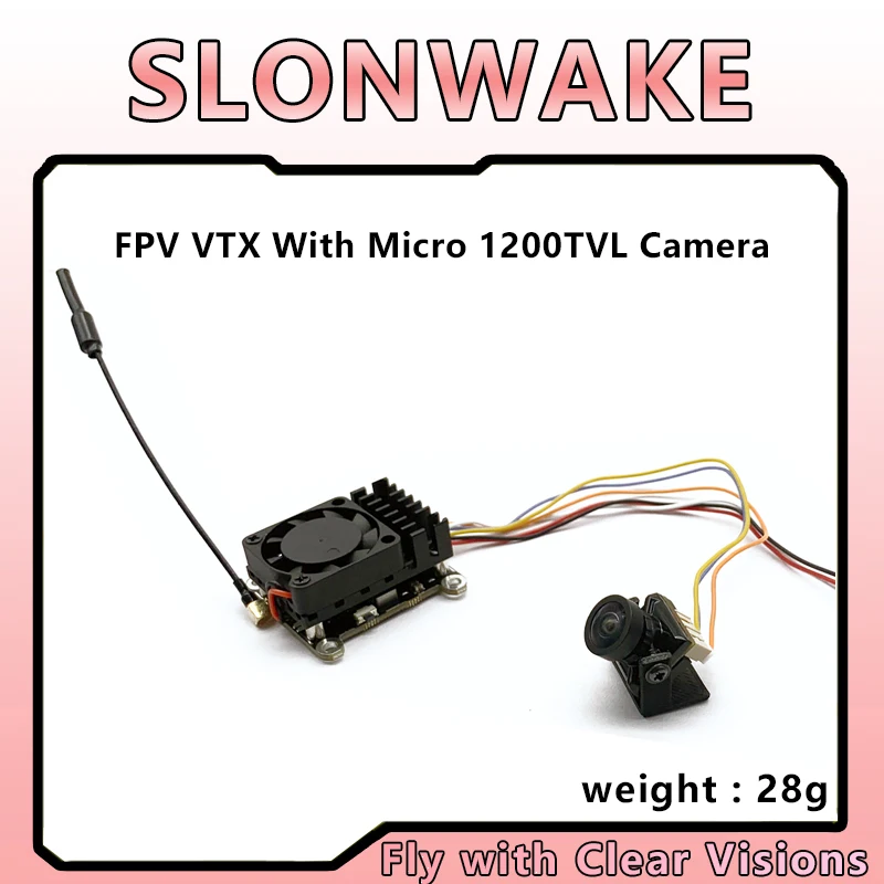 

Long Range 5.8G 48CH 200/500/1000/2000mW adjustable VTX Transmitter and 2.1mm lens 1200TVL fpv camera support TBS for RC Planes