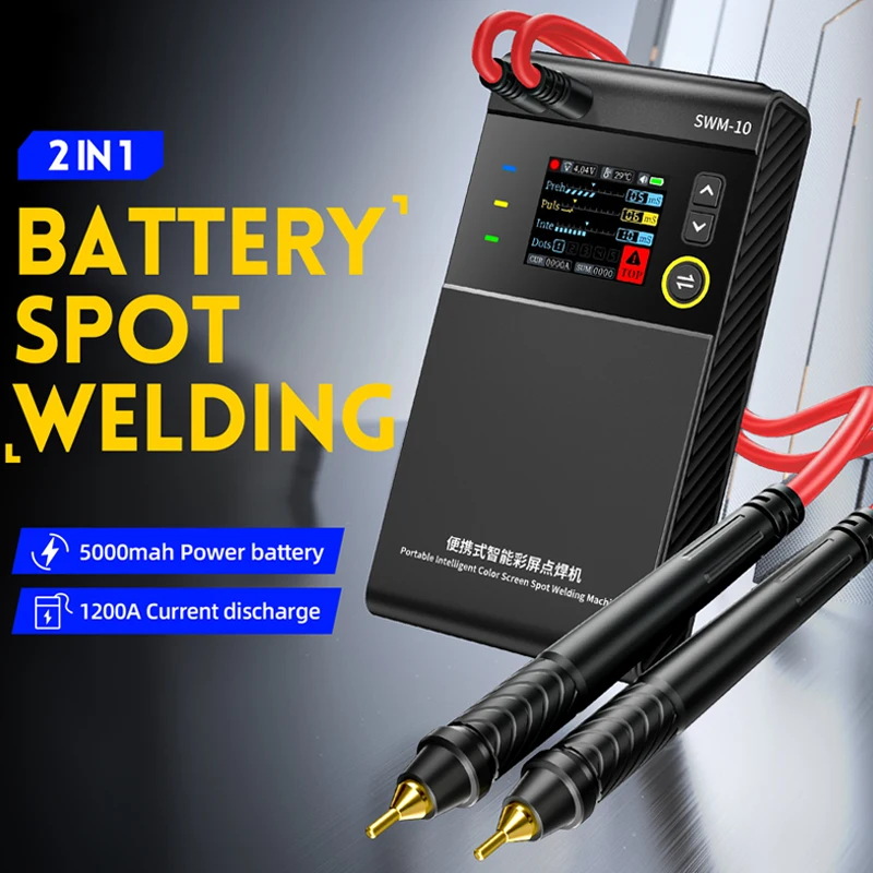 FNIRSI SWM-10 Portable Battery Spot Welder DIY Mini Welding Machine 5000mah Battery Pack Welding Tool  Weldable 0.1mm-0.25mm