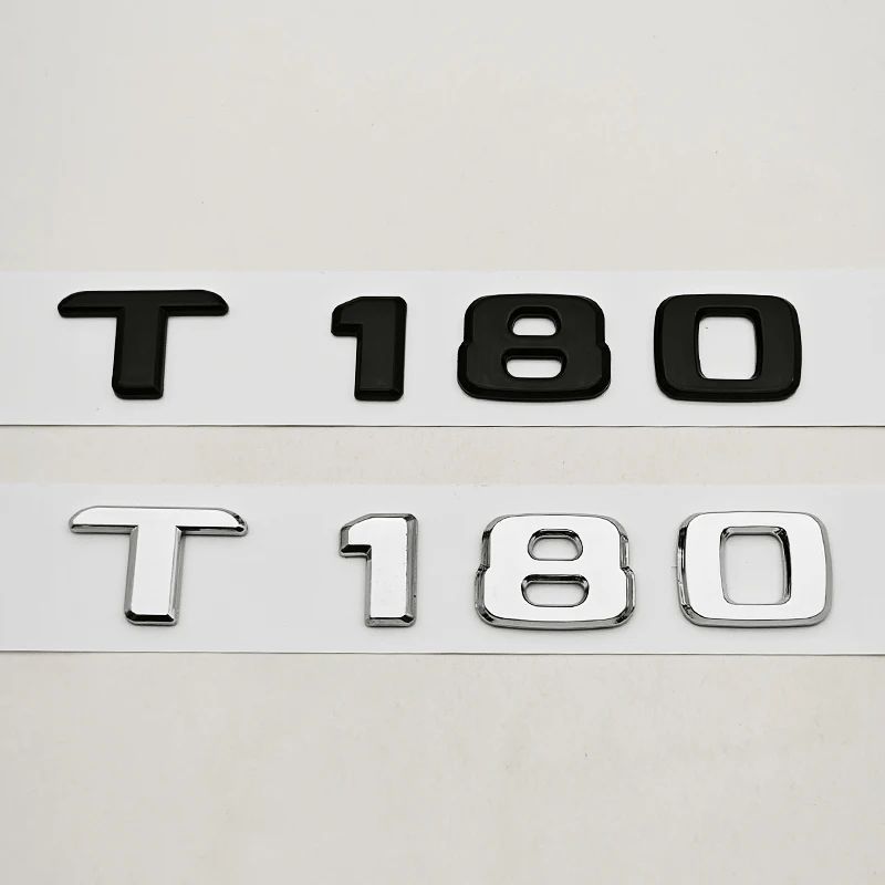 3d ABS Car Logo T180 Emblem for Mercedes Benz Rear Trunk Badge Letters Sticker Car Styling Nameplate Accessories
