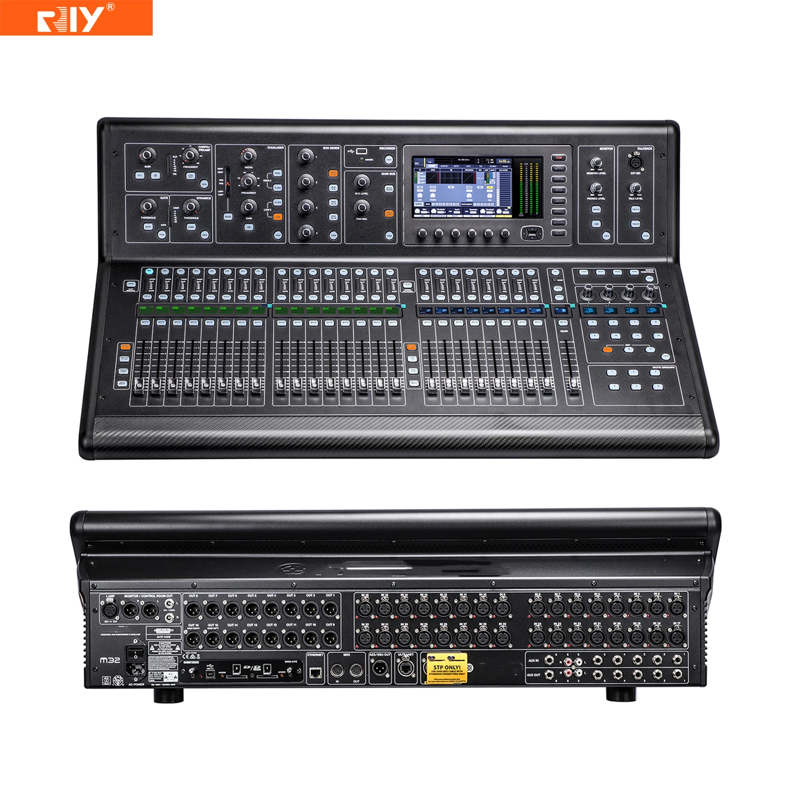 Mezcladora de Consola Digital de 32 Canales M32 Popular, Mezcladora de Audio Profesional para Escenarios, Equipos de Sonido y Audio para Eventos en Vivo