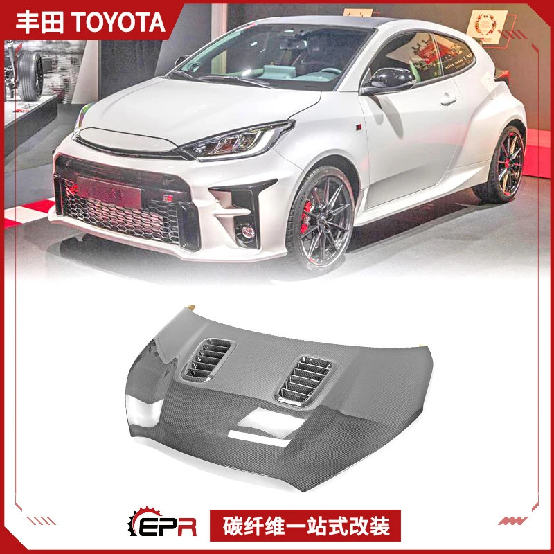 

Совместимая с мастерской Wisdom Toyota Yaris GR, детали для модификации из углеродного волокна, версия EPA, капот двигателя с отверстиями