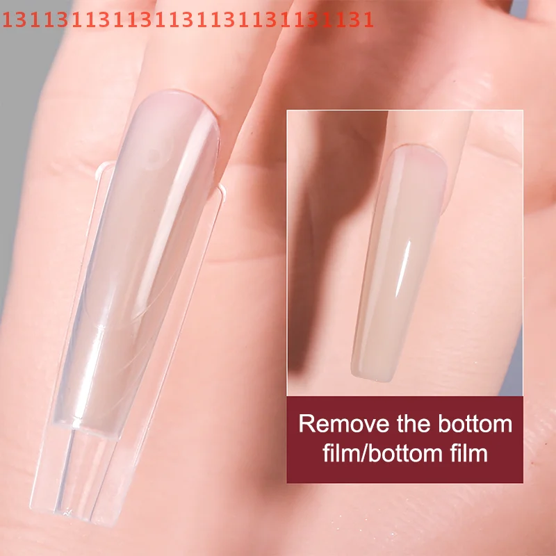 240個入り 14サイズ クイックエクステンション-デュアルフォーム T字型楕円 マニキュアフォーム トップモールド ボトムモールド 3Dサンドイッチ デュアルネイルフォーム