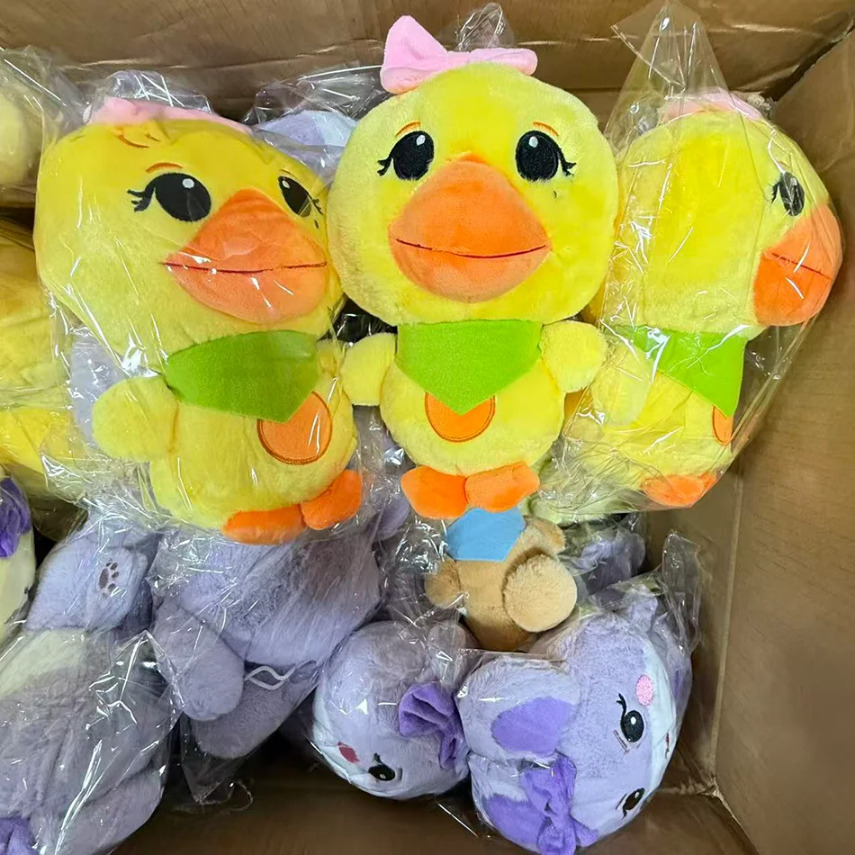 Kawaii Cartoon Stuffed Plush Dolls, Rabbit Bear Cat Duck Soft Plush Toy, Collectible Ornament Gift for Fans & Home Decoration