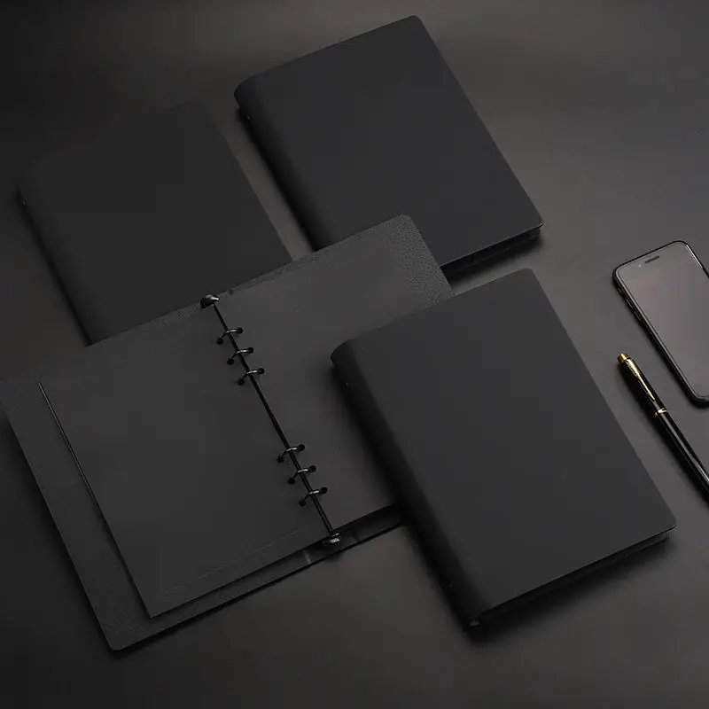a5-black-card-book-80-sheets-black-card-paper-inner-page-coil-book-graffiti-a5-photo-album-diy-black-sketchbook-notebook