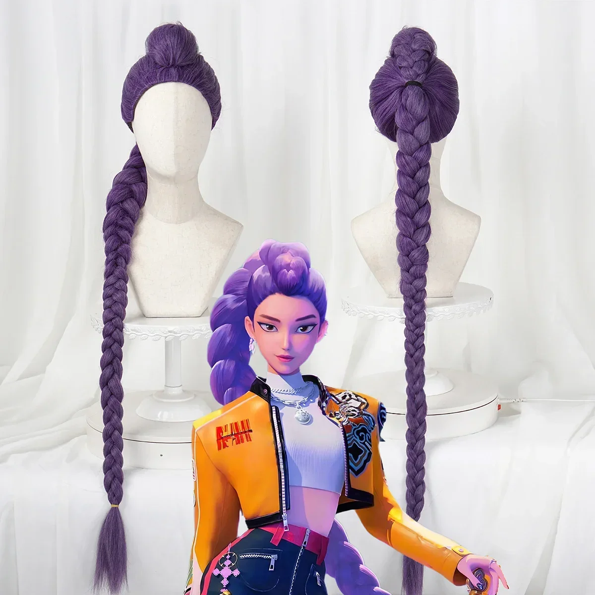 Saja Boys Jinu Baby Abby Mystery Romance peluca Kpop cazadores de demonios Mira Rumi Zoey Cosplay gorra de peluca gratis accesorios de disfraz de Halloween