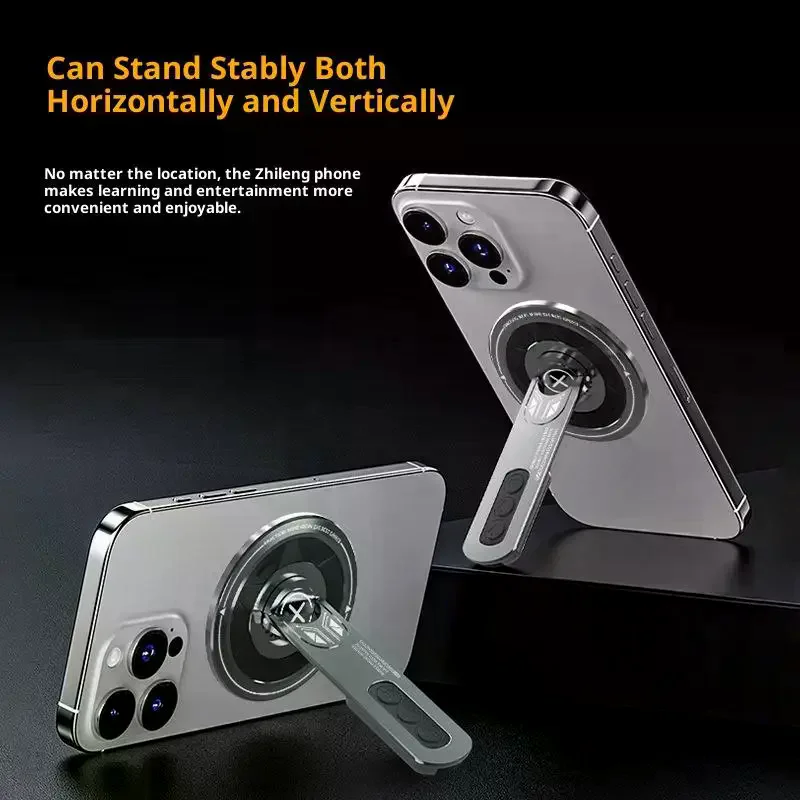 

Портативный магнитный держатель для телефона 360° ° Вращающийся съемный декомпрессионный держатель телефона для украшения рабочего стола домашнего офиса