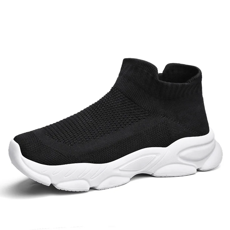 High-top Sports Shoes Summer Breathable Mesh Lightweight Men Shoes Casual Socks Men's Sneaker Fashionable Durable Running Shoes