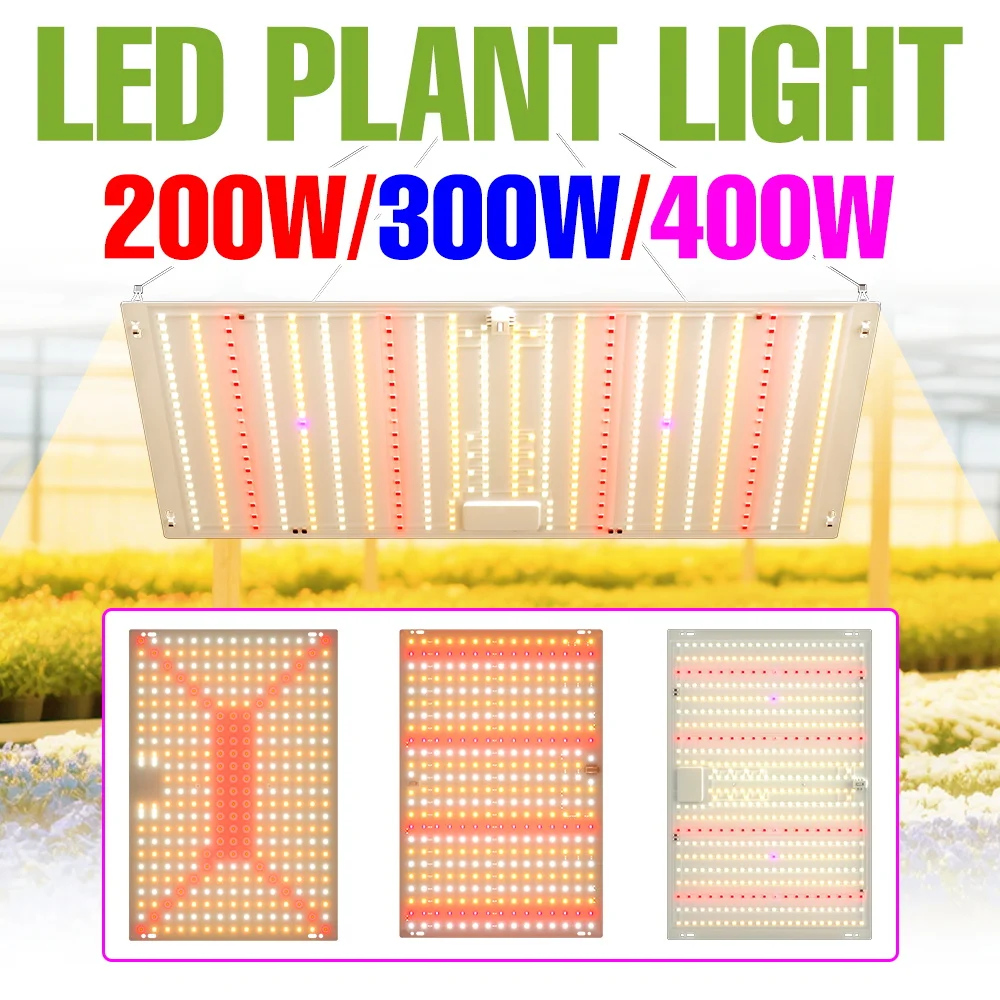 

400W LED Quantum Plate Plant Grow Light Full Spectrum Cultivation Lamp For Indoor Greenhouse Tent Tomato Vegetable Fill Lighting