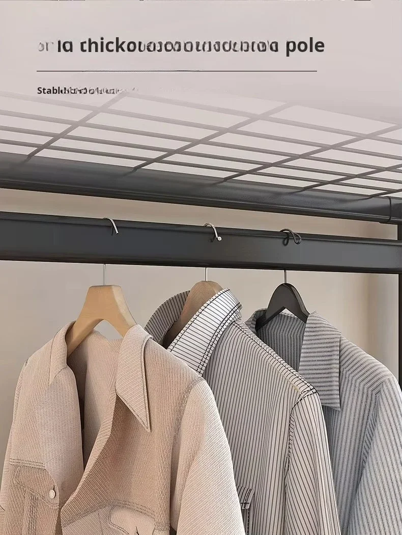 Modular Foldable Clothing Cabinet - Adjustable Steel Frame with Oxford Cloth Dust Cover