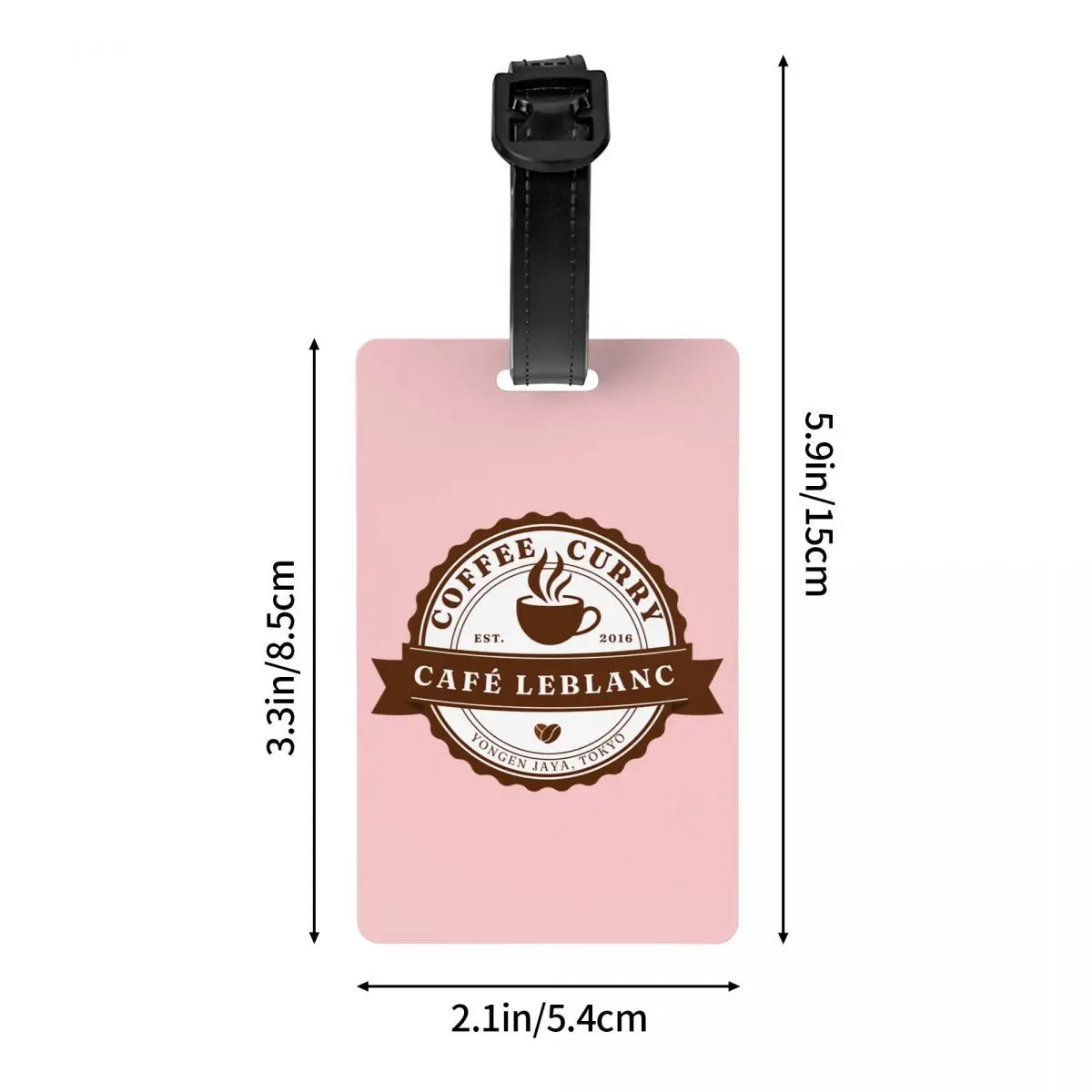 علامة الأمتعة بشعار Cafe Leblanc المخصصة لعبة شخصية 5 علامات الأمتعة غطاء الخصوصية اسم بطاقة الهوية
