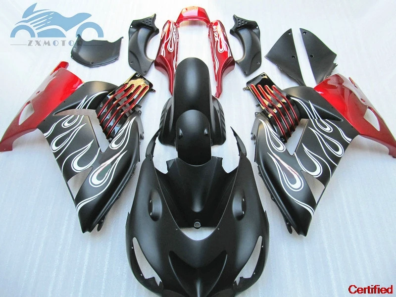 Injection fairings kit for Kawasaki Ninja ZX14R 2006-2010 2011 cheap fairing kits ZX 14R 06-11 red black parts