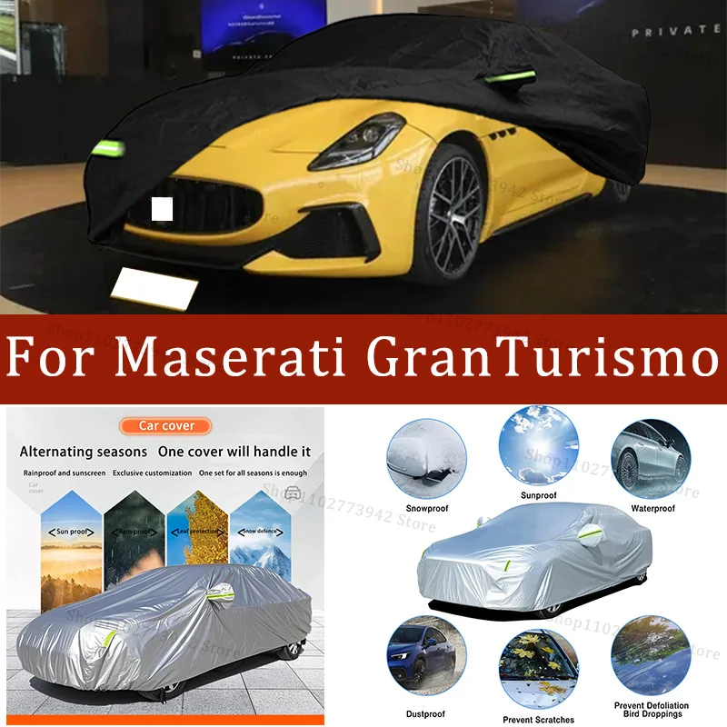 

For Maserati GranTurismo Car Cover Full Covers with Reflective Strip Dustproof UV Scratch-Resistant Sunscreen Protective cover