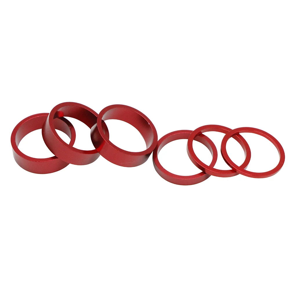 6Pcs/Set 10mm MTB Road Bike Stem Headset Spacers Aluminum Alloy Bicycle Fork Washer Riser Front Fork Handlebar Gasket Ring view 5
