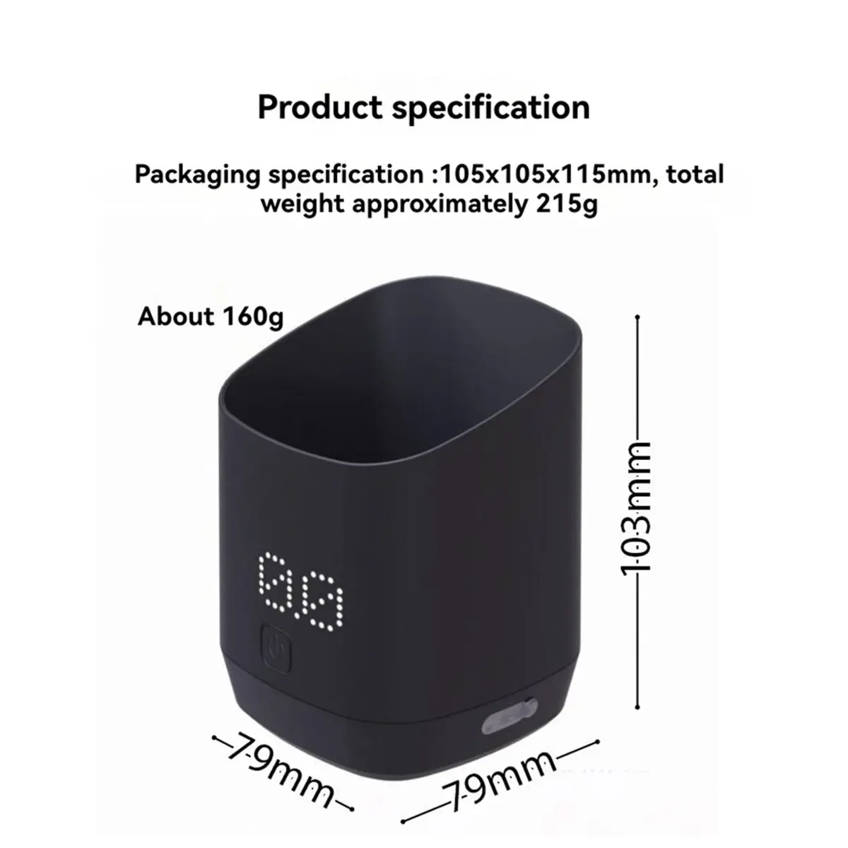 A06R Portable Coffee Scale 0.1g High Precisions with LED Display 500g Capacity in G/Oz WaterProof Espresso Scale
