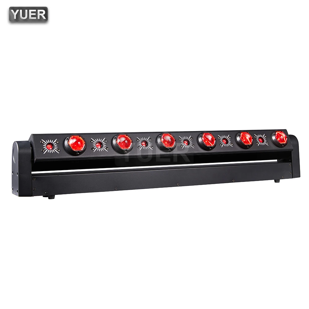 NEW 6X10WLED Beam RGBW + 6X600MW Red Lasers Swing Head Light DMX for DJ Disco Party Par Stage Lighting Effects for Bar Weddings