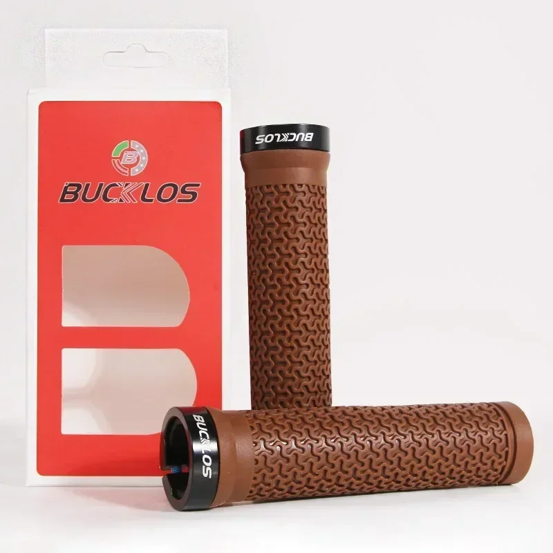 BUCKLOS Fietsgrepen Geïntegreerd Rubber Antislip Mtb Stuurhoes Slot op Mountainbike Stuurmanchetten BMX Fietsonderdelen