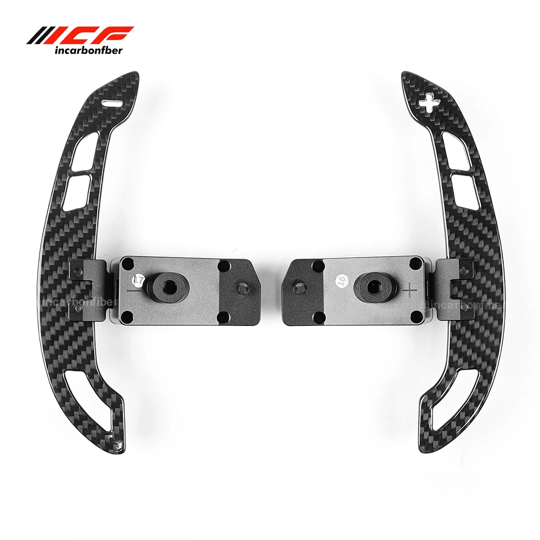 ICF Glossy Carbon Fiber Magnetic Paddle Shifters for Toyota Camr GR Corolla Yaris GR Avalon Rav4 Thickness Paddle Shifter
