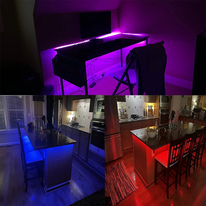 LED Strip Lights 5050 RGB LED Light Bar with Remote Control LED Strip Lights Infrared Control Led Lights for Bedroom Room Decora