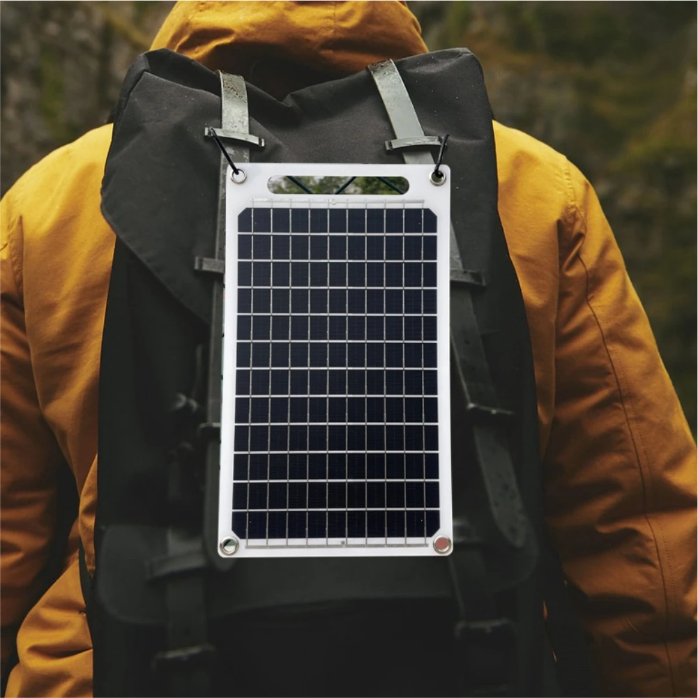 100W Portable Solar Panel Lightweight Mini USB Solar Charger Outdoor Camping Power Supply for Home Mobile Phone Power Generator