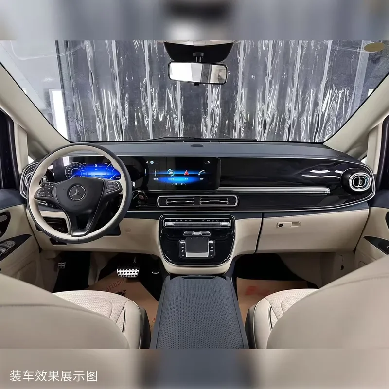 Car Interior Part Dashboard LCD Digital Screen ABS for Mercedes Vito 2016-2023 W447 V-Class Ambient Lighting Upgrade Easy