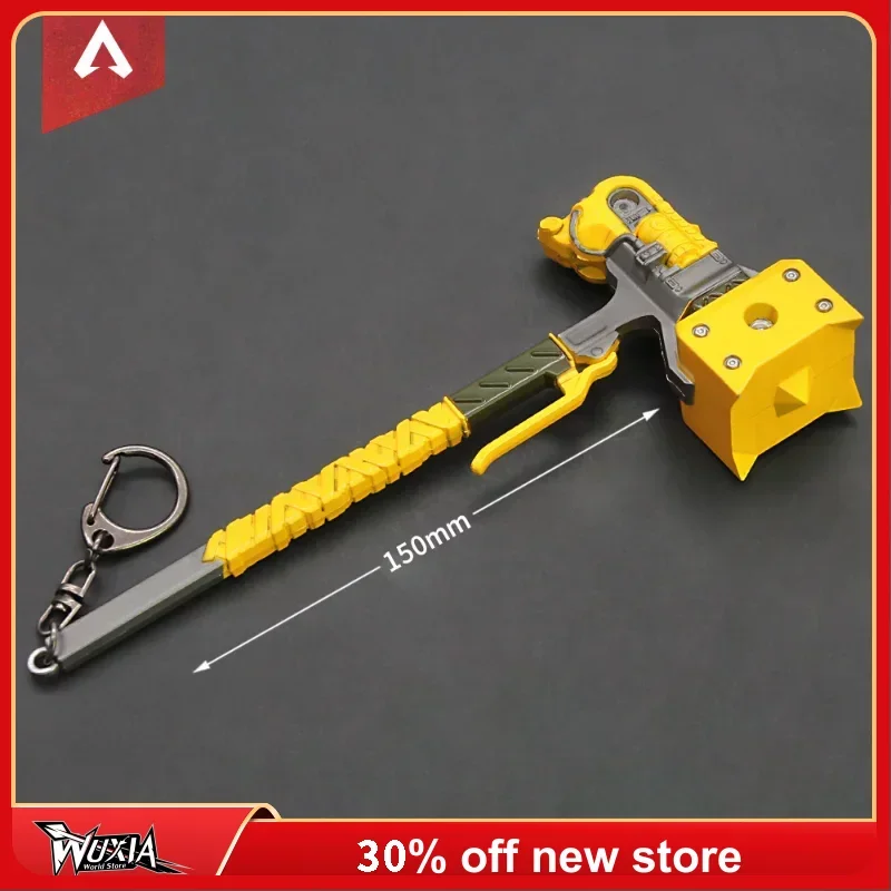 

15cm Apex Legends Heirloom Caustic Death Hammer Game Swords Anime Royal Katana Keychain Weapon Model Ornament Boy Gifts Kid Toys