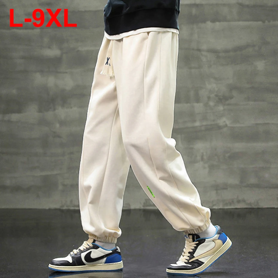 

9XL Plus Size Sweatpants Men Loose Joggers Pants Korean Fashion Trackpants Man Big Size 8XL Pants Trousers