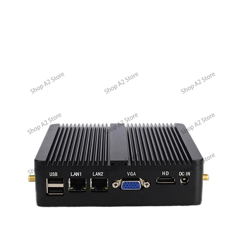 N100 J6412 Fanless Industrial Mini PC, Dual Ethernet RS485 RS232 Embedded Computer Support Windows Linux
