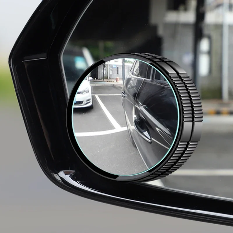 Car Rearview Sucker Mirrors 360 Blind Spot Mirror Adjustable Round Frame Wide-angle Rearview Auxiliary Convex Mirror