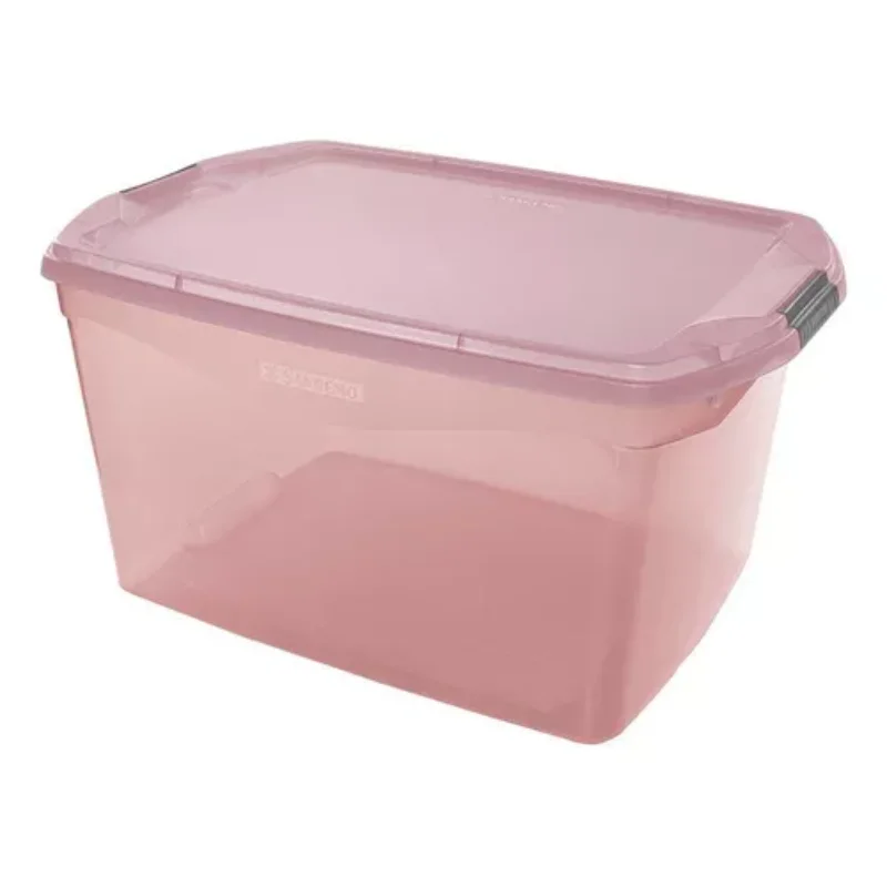 Organizing Box 68 Liters Translucida Pink 64x44x34 Cm Boxes, Boxes and Baskets Decorative Boxes