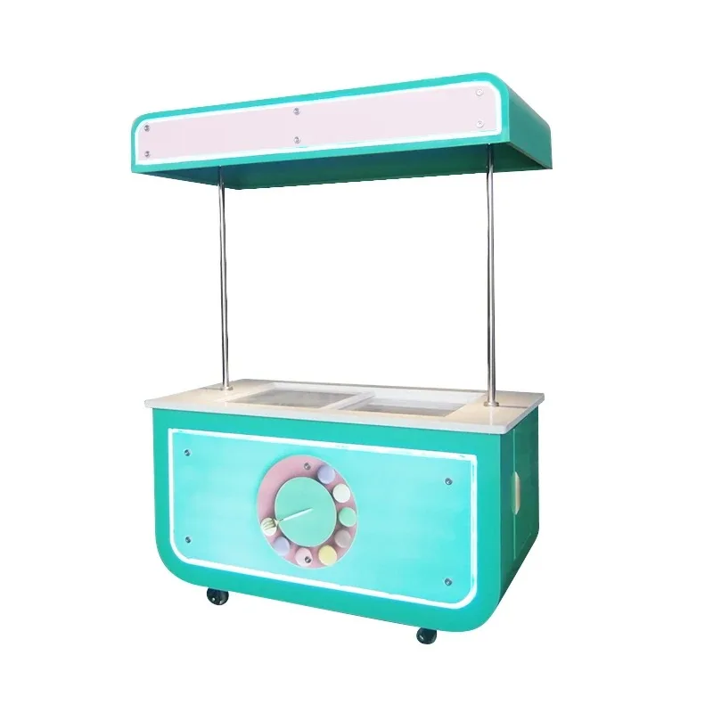 

Gelato Ice Cream Cart European Style Display Freezer Showcase Cold Drinks Push Cart with Refrigeration System Factory Direct