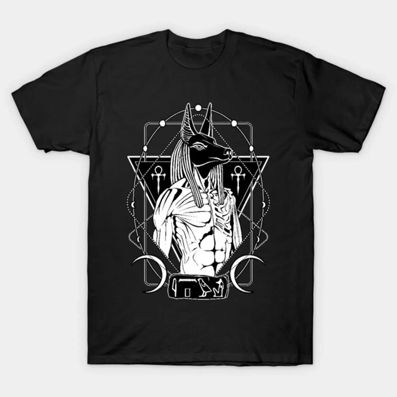 ANUBIS God of afterlife and mummification T Shirt vintage Washed streetwear Stretched Soft Top For Everyday Wear Slightly