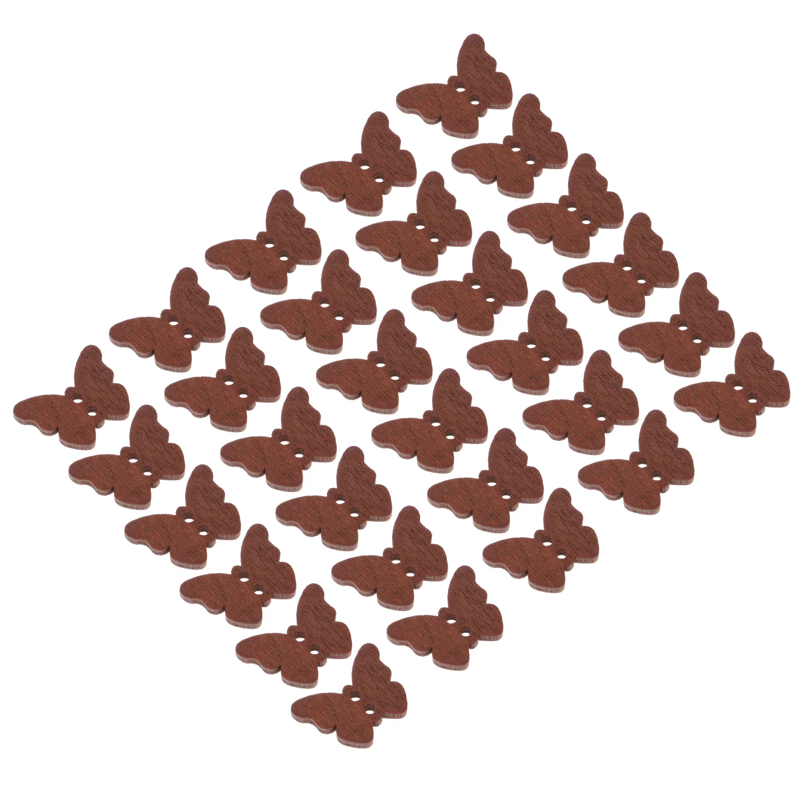 

100Pcs Vintage Heart Shaped Wooden Buttons 2 Holes Sewing Craft Decorative Animal Button for DIY Kids Clothes