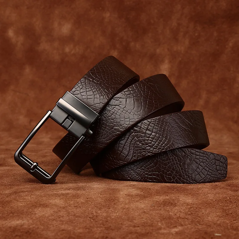 New style automatic buckle men's belt genuine leather top layer cowhide  light luxury and high-grade suitable for casual