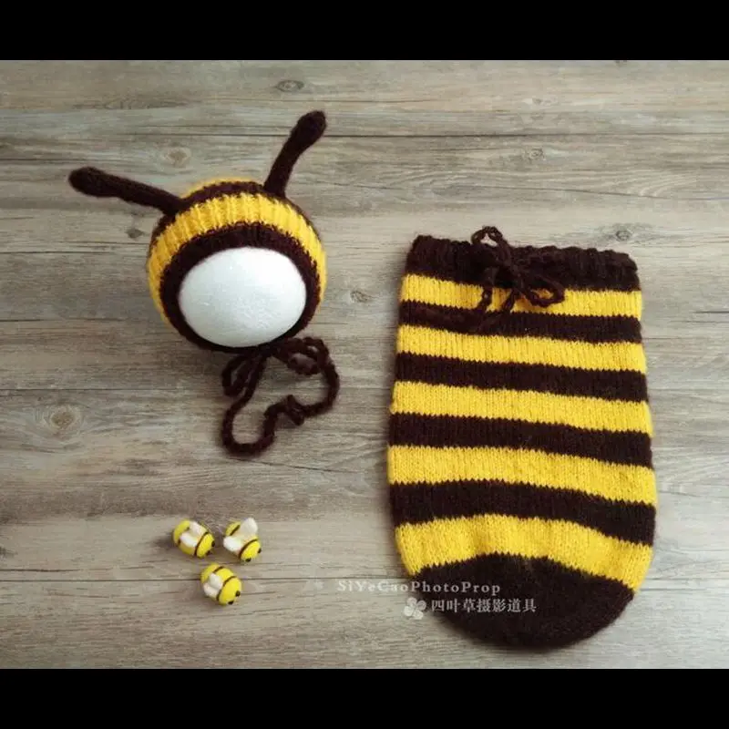 Newborn Full Moon Baby Baby Bee Sleeping Bag Clothing Photography Props Studio Art Photography Clothing baby photoshoot outfit