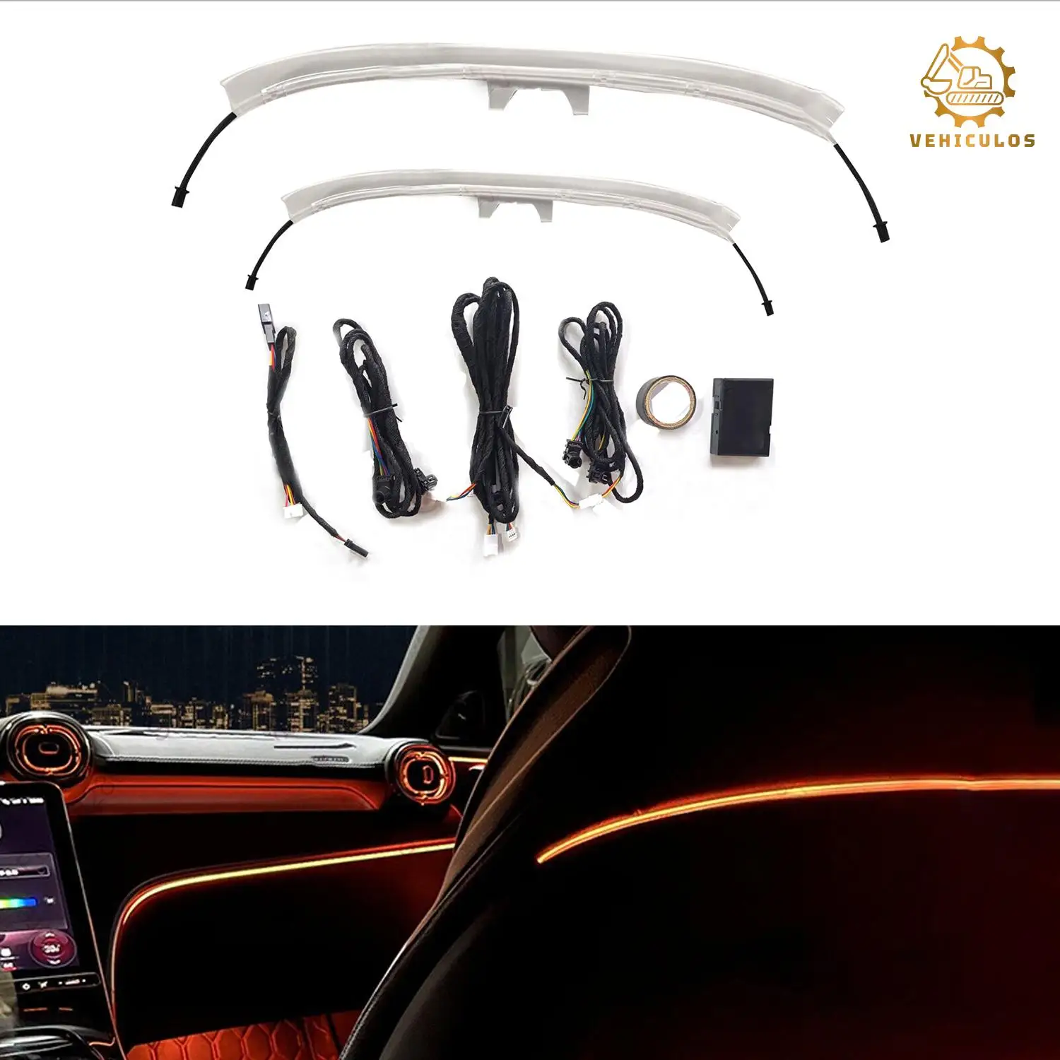 

1Set 64 Colors Seat Back Ambient Light Kit For Mercedes Benz C-Class W206 2022 Interior LED Upgrade