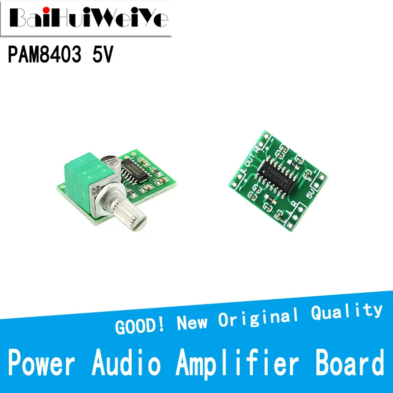 Mini Pam8403 Dc 5V 2 Kanaals Usb Digitale Audio Versterker Board Module 2*3W Volumeregeling Met Potentionmeter