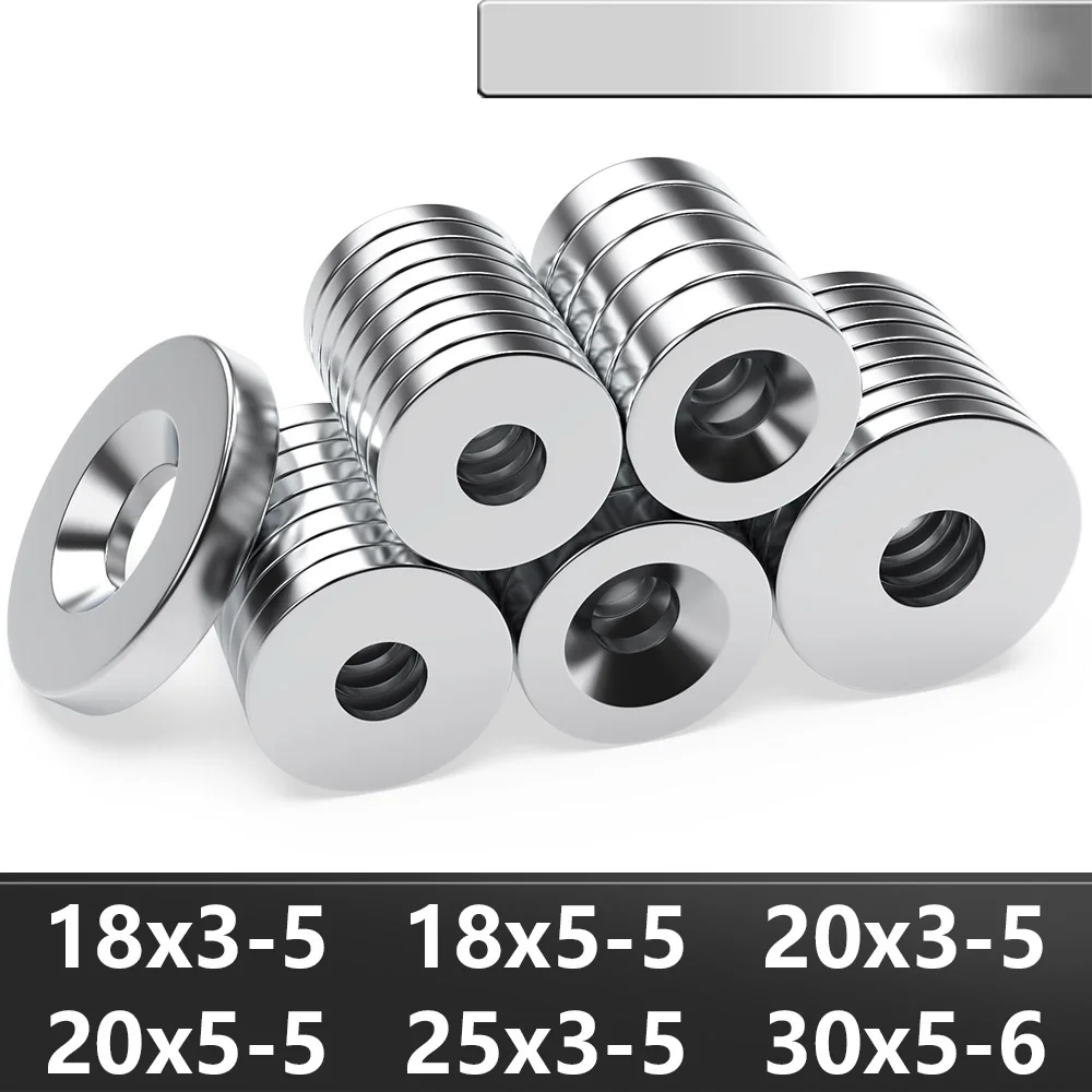 

30x5-6 N35 Super Strong Neodymium Magnet Round with holes NdfeB Powerful Permanent Magnetic imanes Magnents Refrigerator Magnet