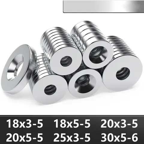 30x5-6 N35 Super Strong Neodymium Magnet Round with holes NdfeB Powerful Permanent Magnetic imanes  Magnents Refrigerator Magnet