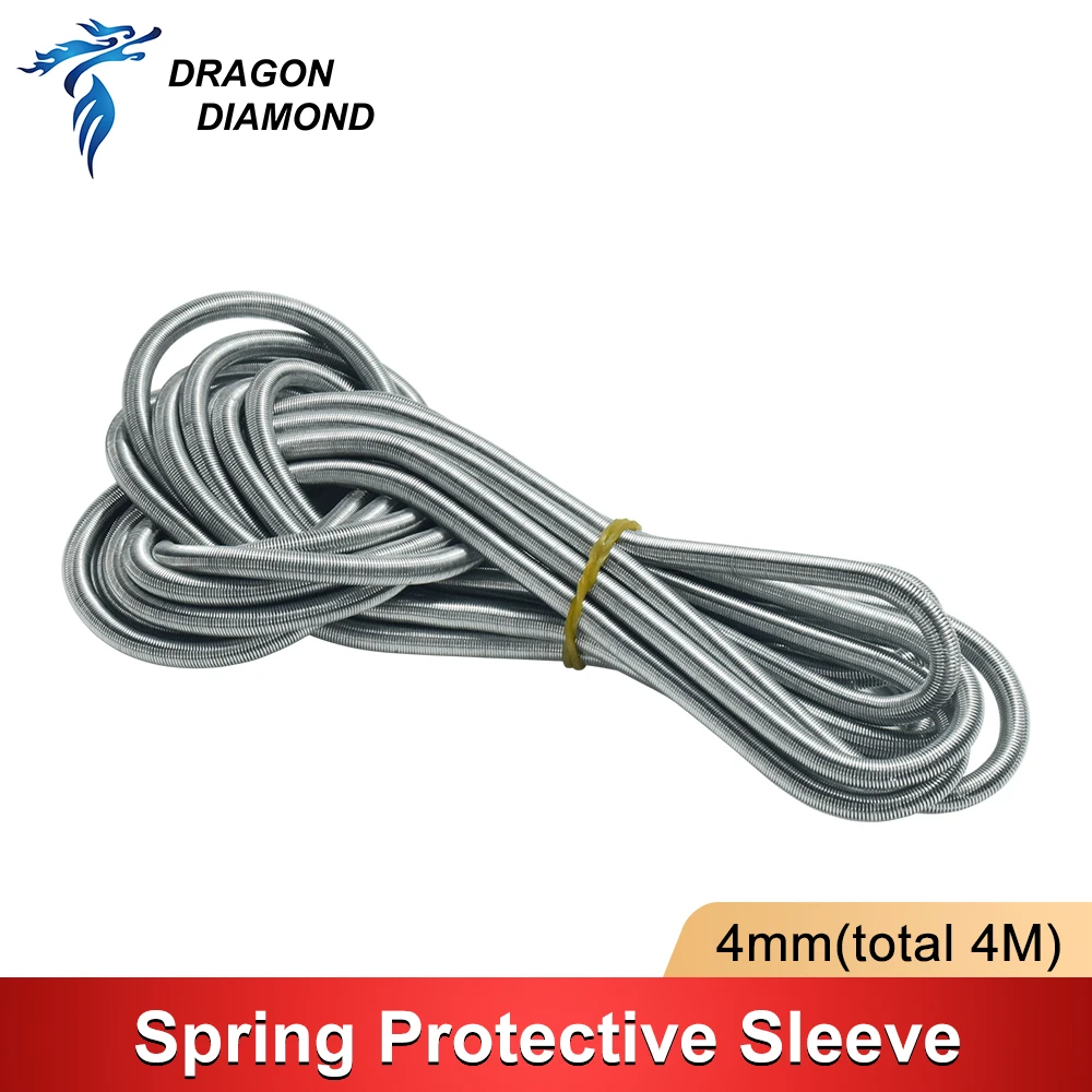 4 meters oil Lubrication Pump Tubing Spring Protection Sleeve 4mm Tubing Casing Pipe For CNC Machine Tool