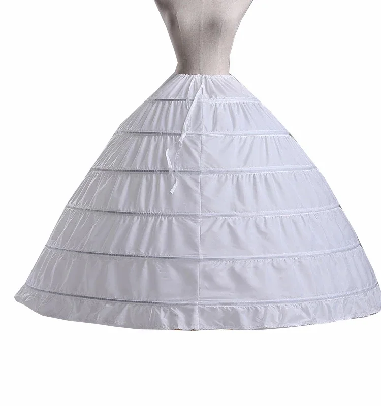 

Women Ball Gown Petticoats With Slips 6 Hoop For Quinceanera Dresses White Black Full Length 1950s Crinoline Underskirt