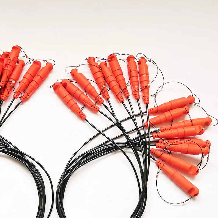 Conector macho KCK Push Fit com cabo líder para geófono terrestre conector macho KCK