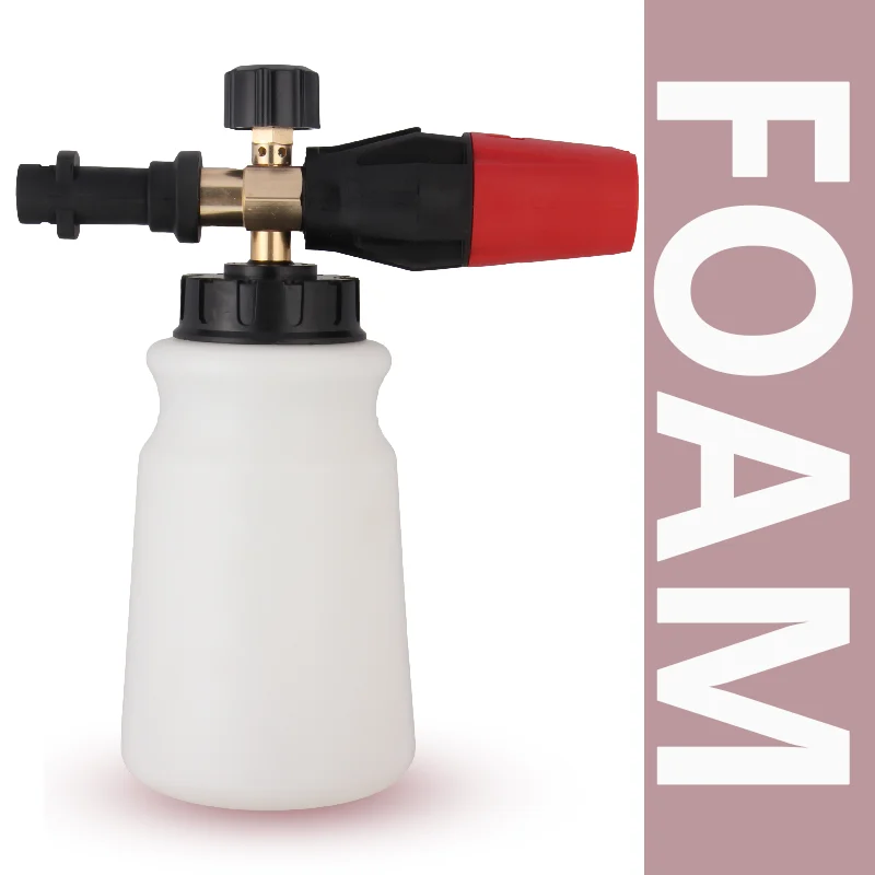 

Пенная пушка для мойки высокого давления, регулируемая насыщенность пены — алюминиевый и АБС-пластик для мойки автомобилей, подходит для мойки высокого давления Karcher